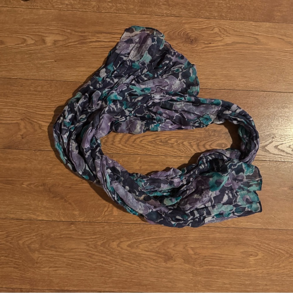 Anne Taylor Loft Colorful Floral Scarf